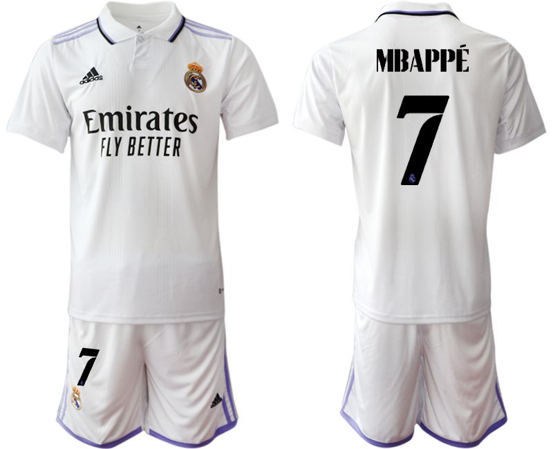 Men 2022-2023 Club Real Madrid home white #7 Soccer Jerseys